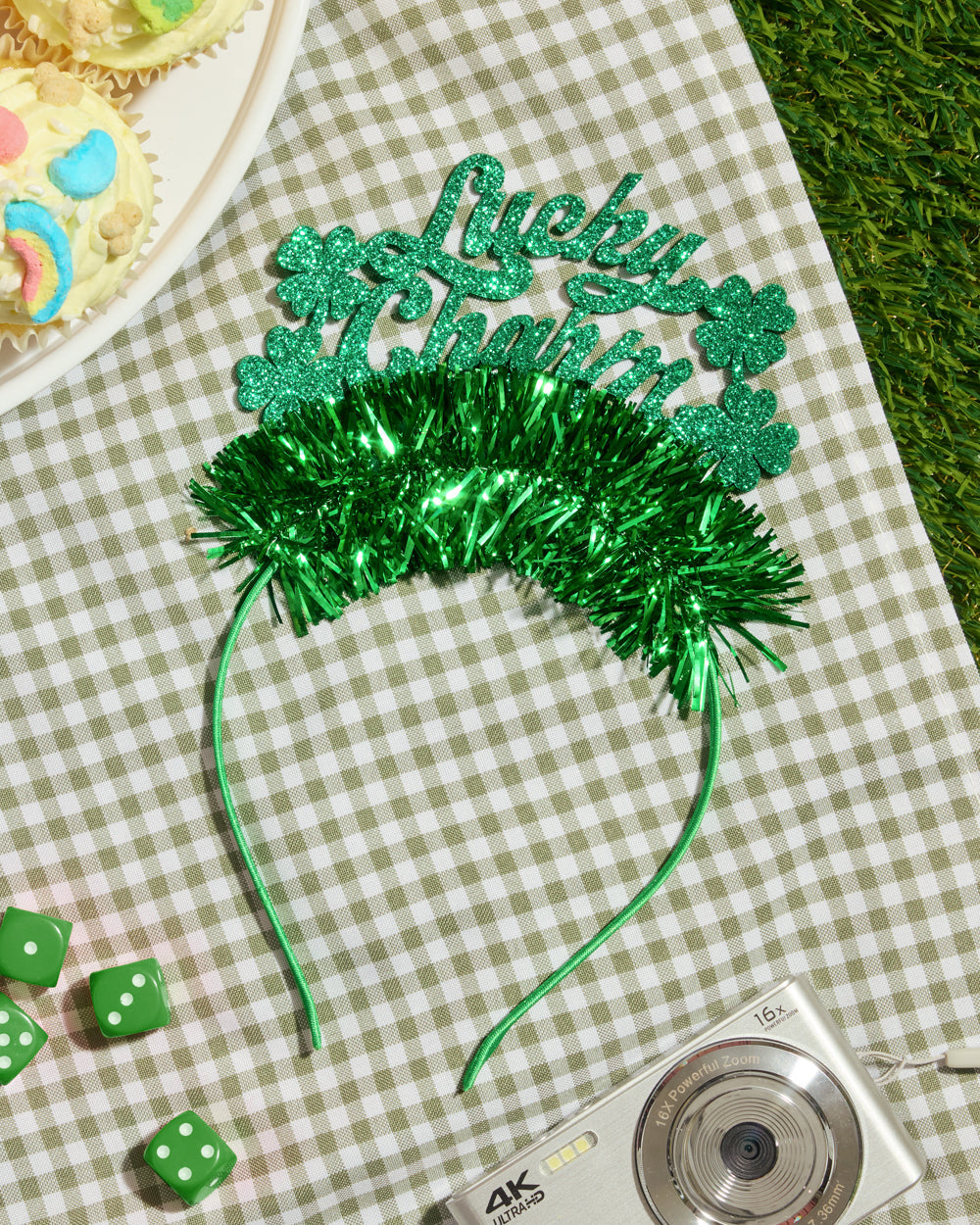 Lucky Charm Headband - tinsel headband