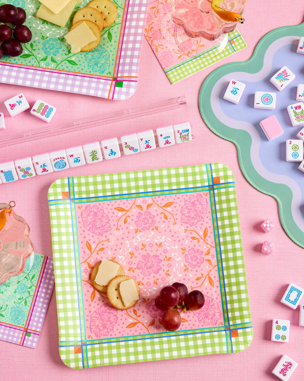 Mahjong Party Plates - paper plates