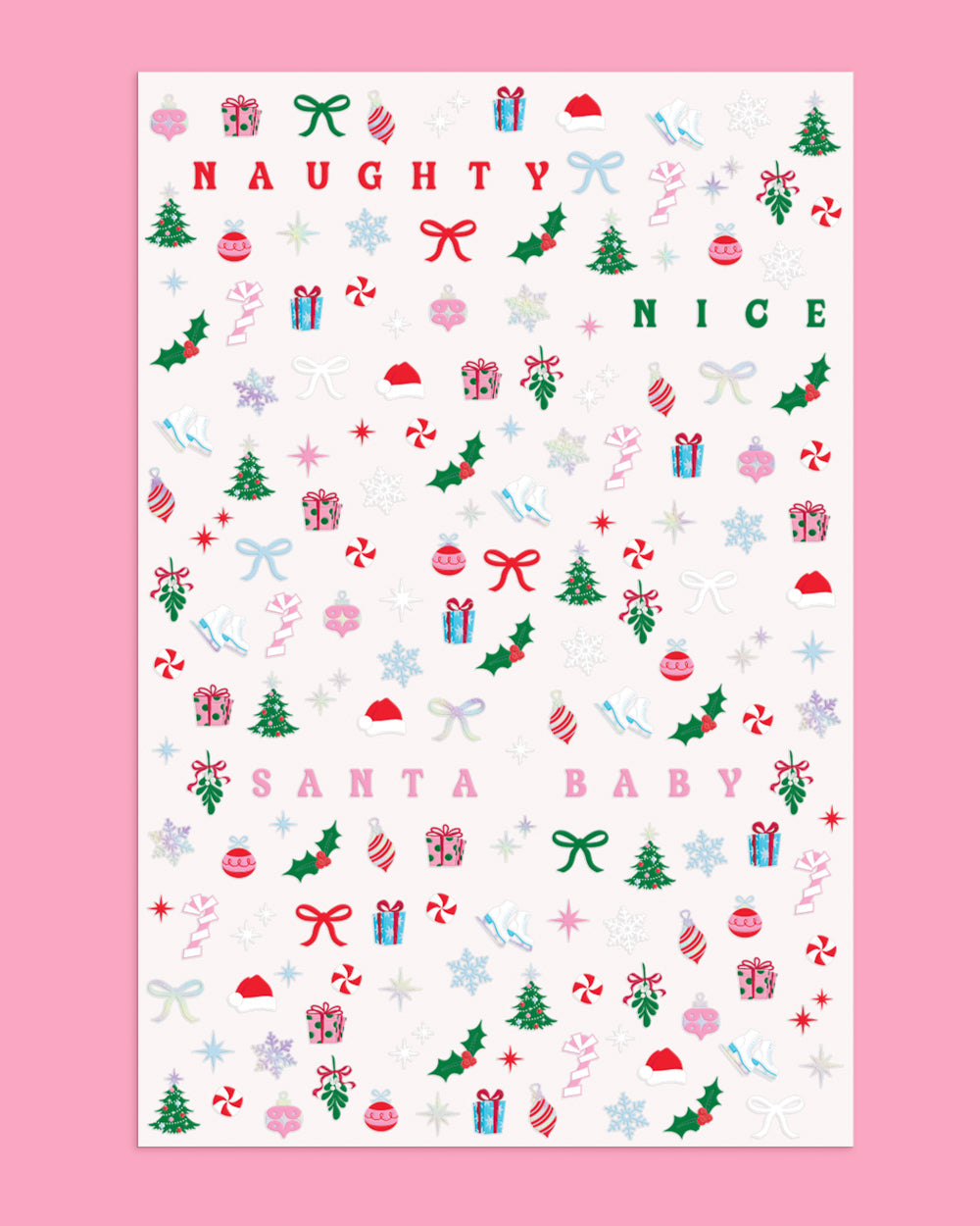 Santa Baby Nail Stickers - 744 adhesive nail stickers