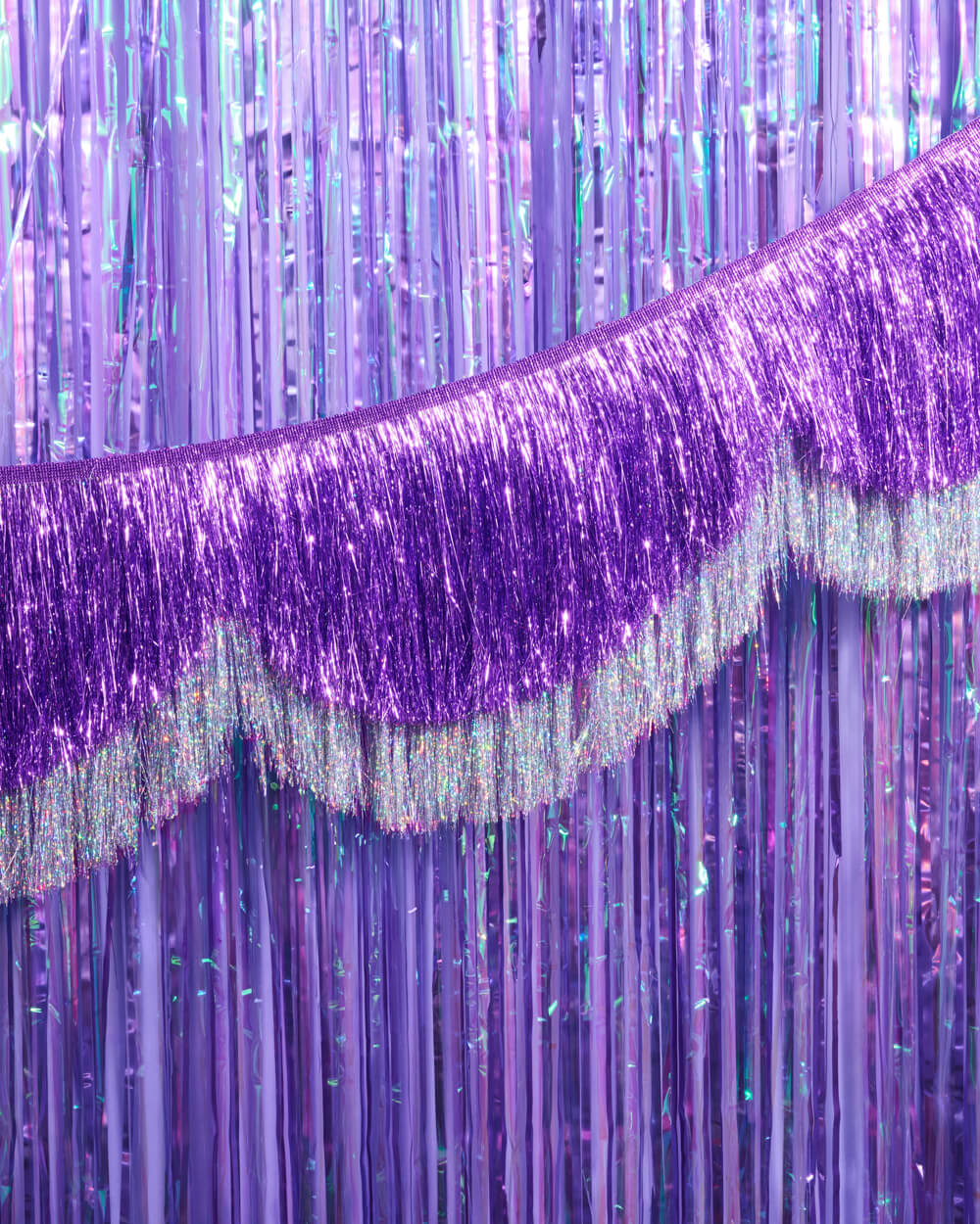 It's Disco Baby Scallop Fringe - 6 ft fringe banner