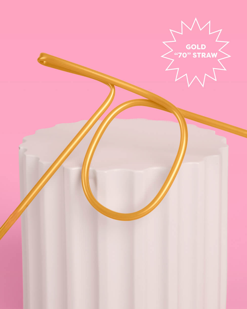 Still Sippin' 70 Straw - gold reusable straw