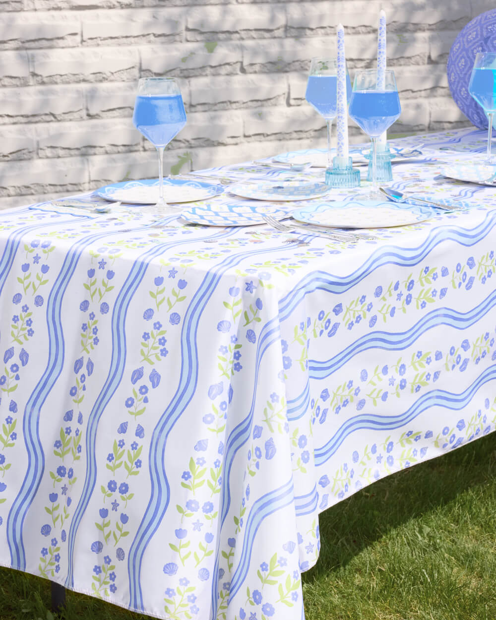 Coastal Tablecloth - washable tablecloth
