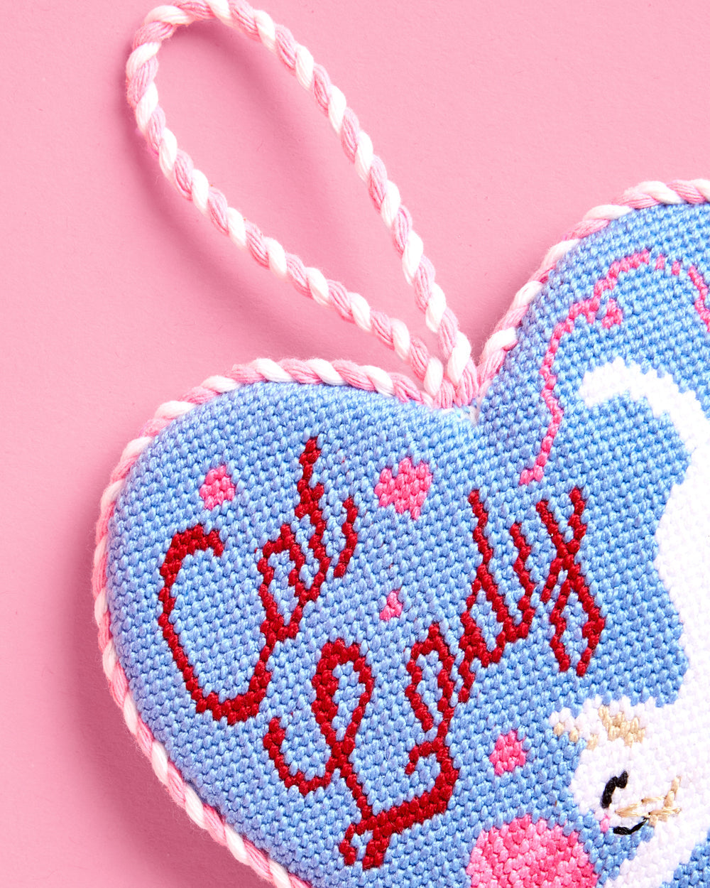 Cat Lady Ornament - blue velvet ornament