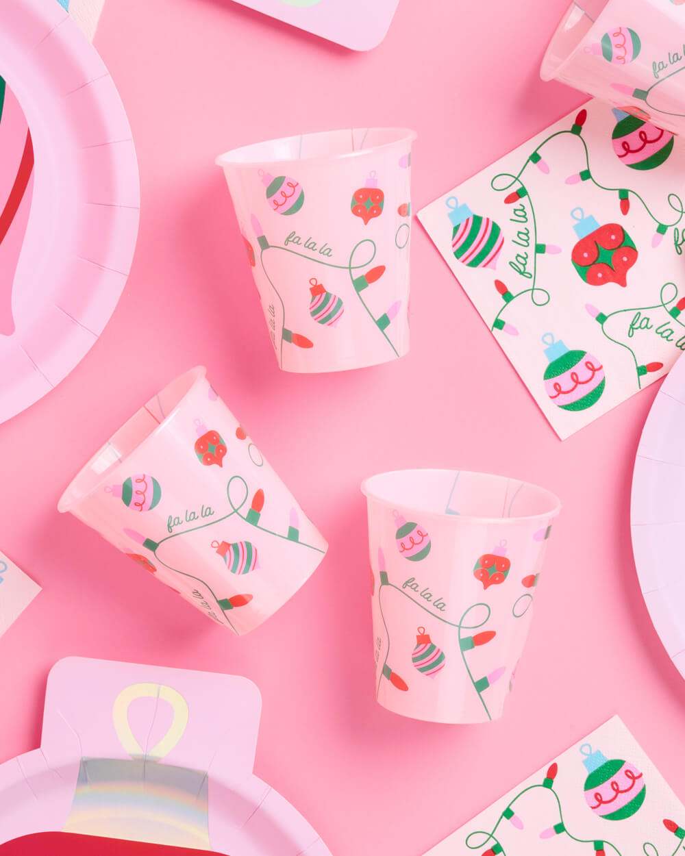 Merry Sipmas Cups - 16 plastic cups