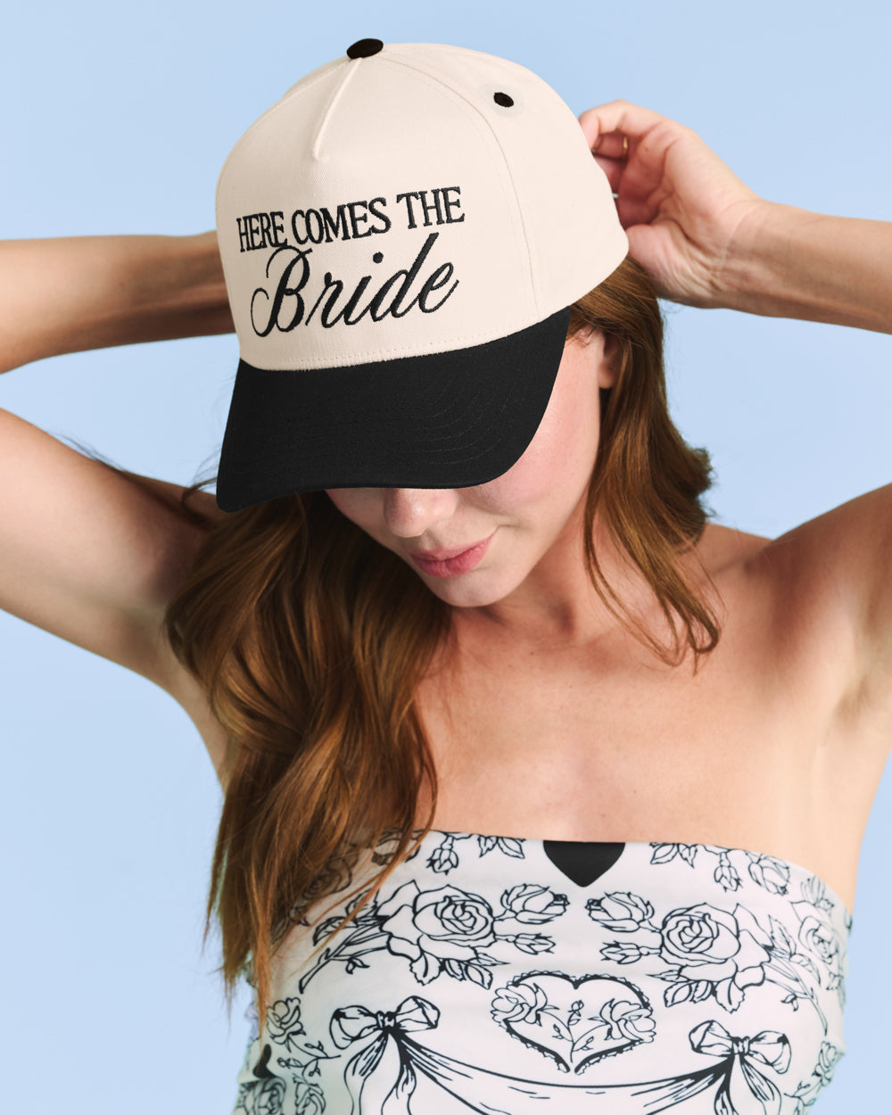 Here Comes the Bride Hat - embroidered trucker hat