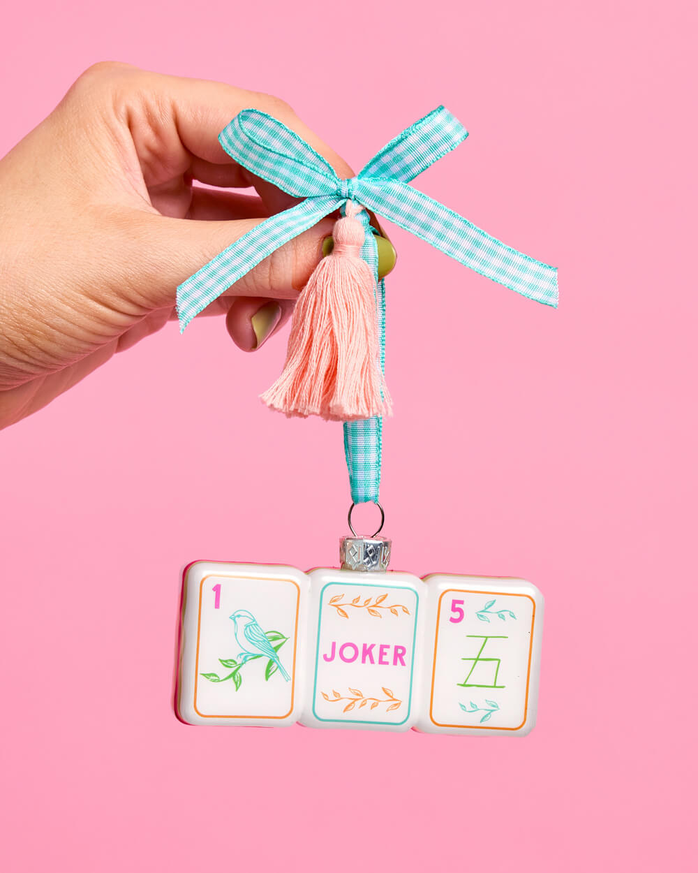 Mahjong Tile Ornament - glass ornament