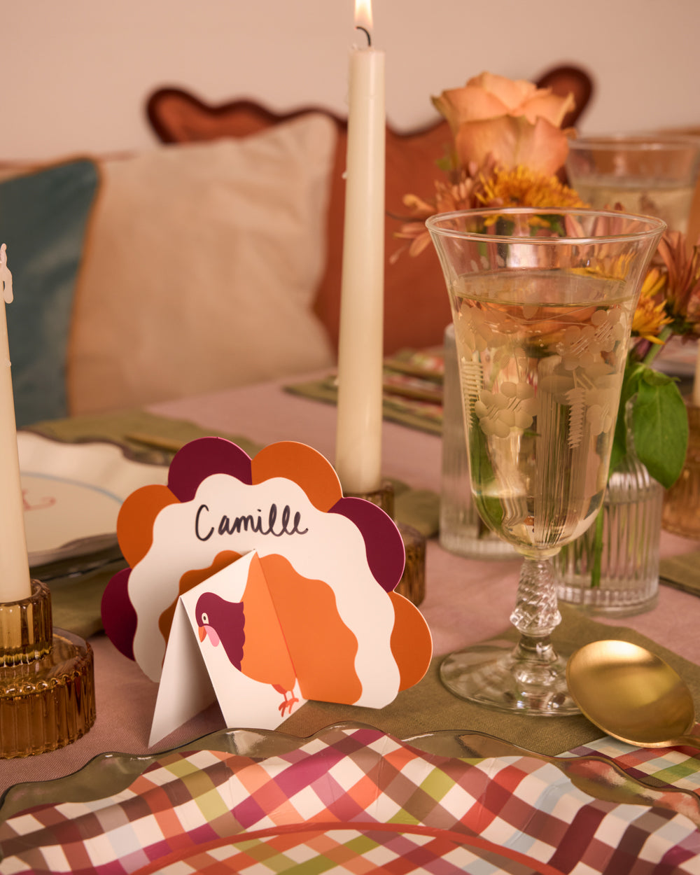 Turkey Time Place Cards - 12 place cards