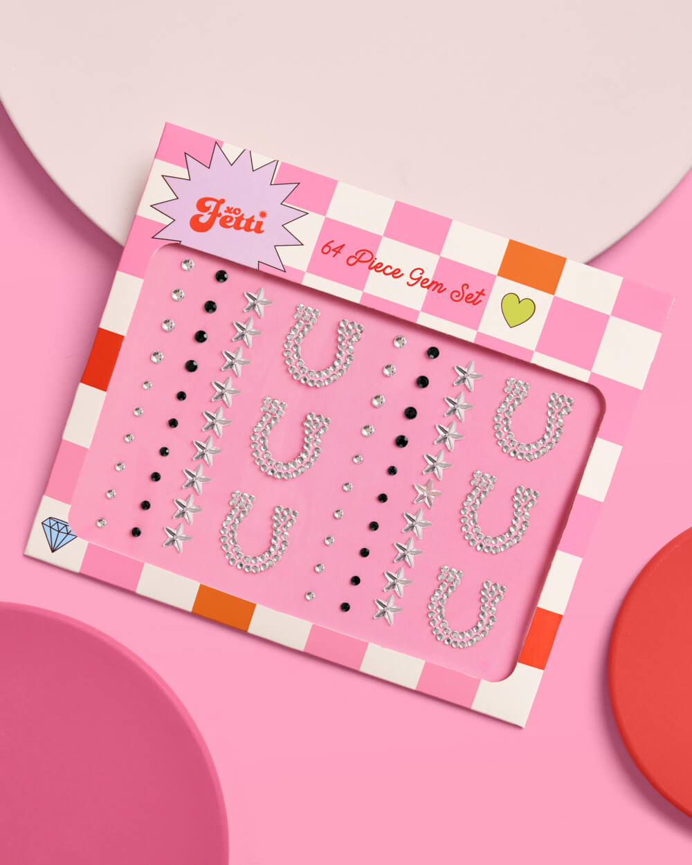 Texas Hold 'Em Gem Set - 64 adhesive face gems