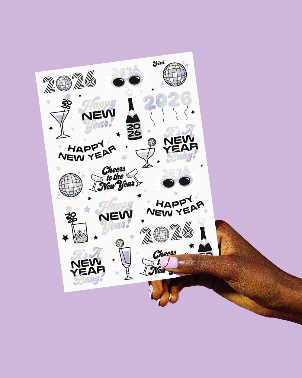 NYE 🪩Tats - 40 foil temporary tattoos