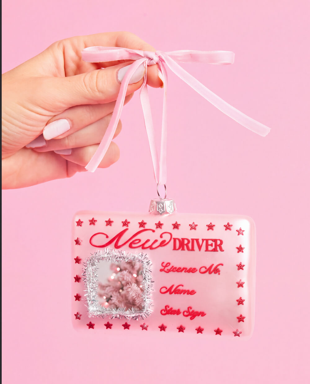 New Driver Ornament - glass license ornament