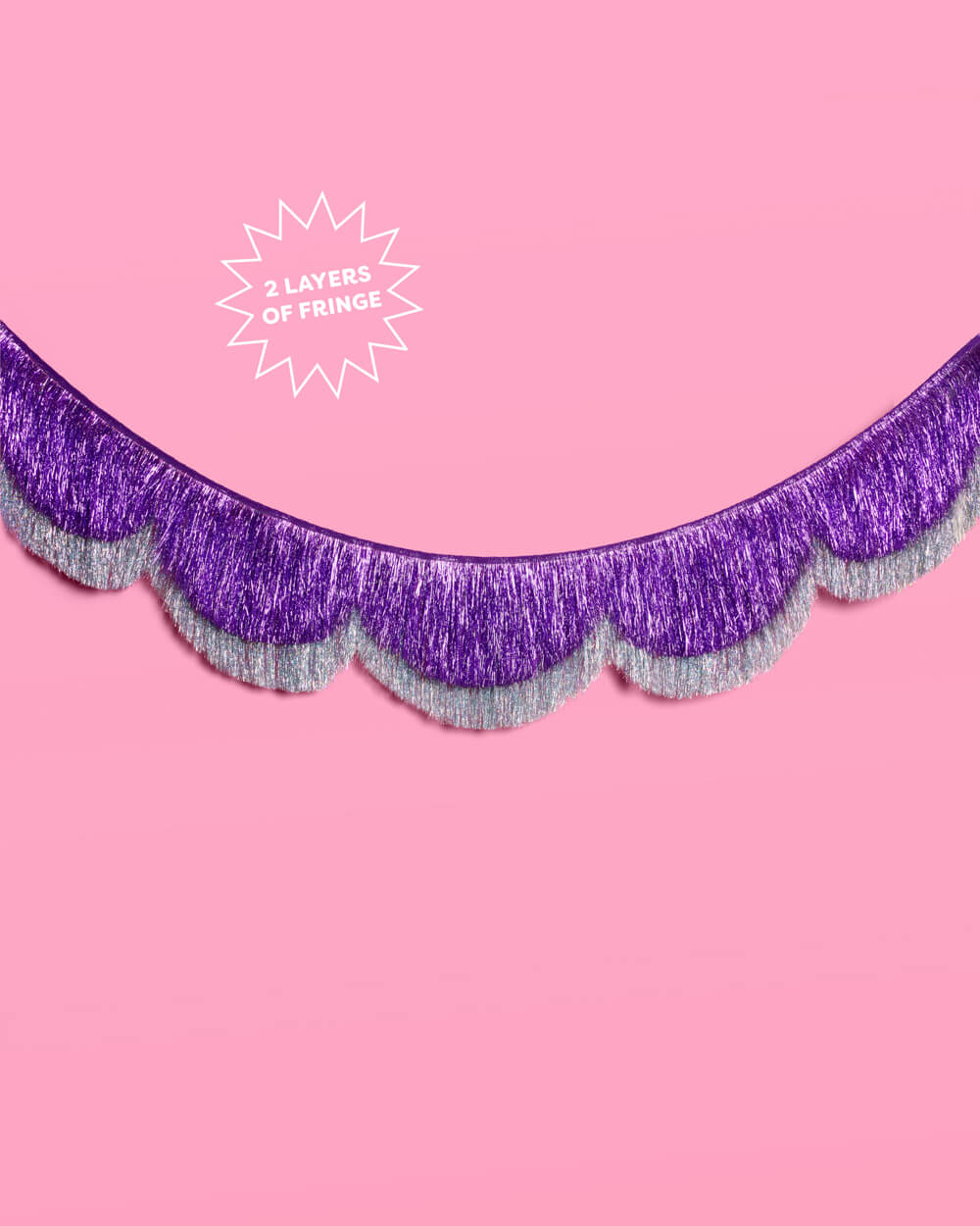 It's Disco Baby Scallop Fringe - 6 ft fringe banner