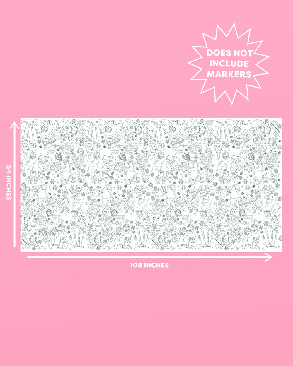 Color Me Merry Tablecloth - coloring tablecloth