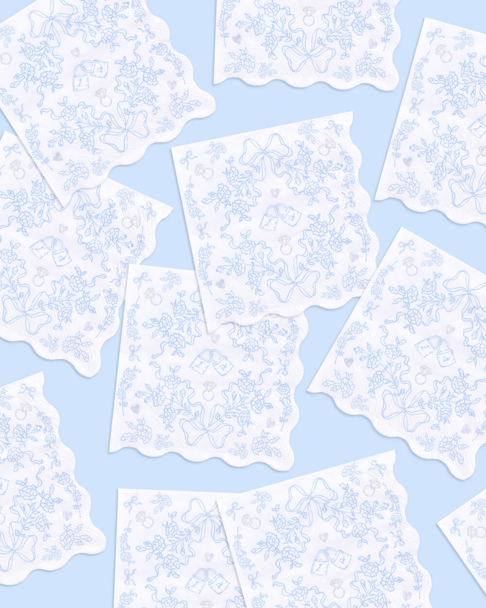 Something Blue Napkins - 25 printed napkins