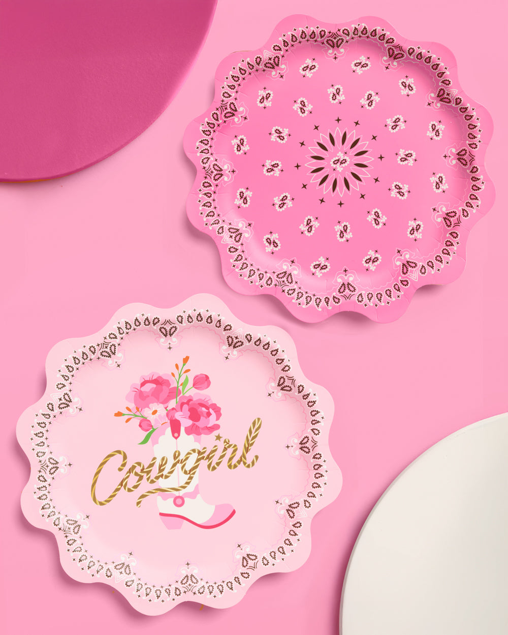 Cowgirl Trio - tablecloth, napkins, + plates