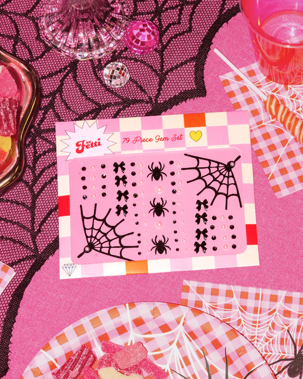 Romantic Horror Gem Set - 79 adhesive face gems