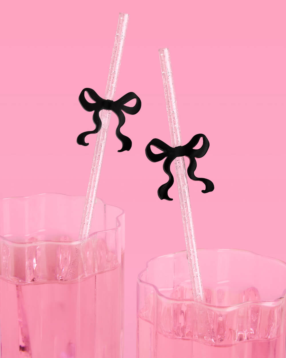 Little Black Bow Straws - 12 reusable straws