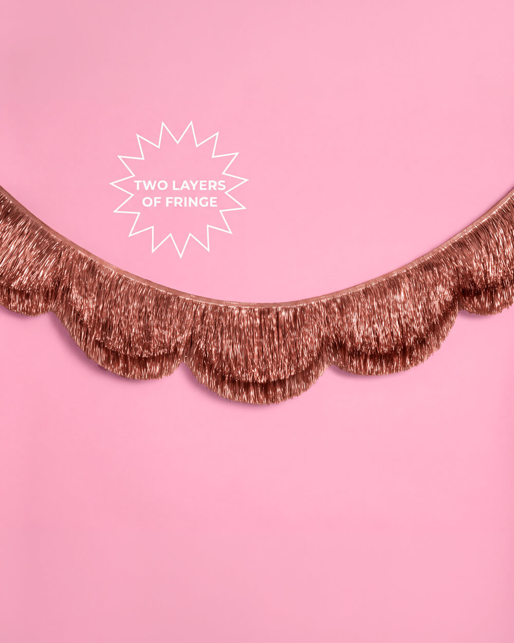 Rose Gold Scallop Fringe - scalloped banner