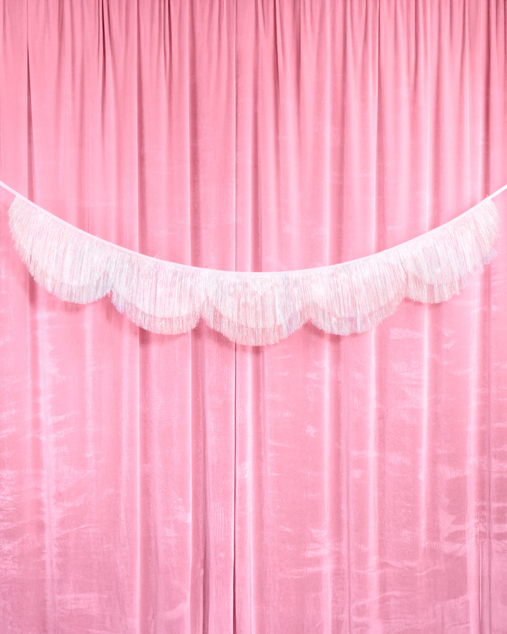 Iridescent Scallop Fringe - scalloped banner