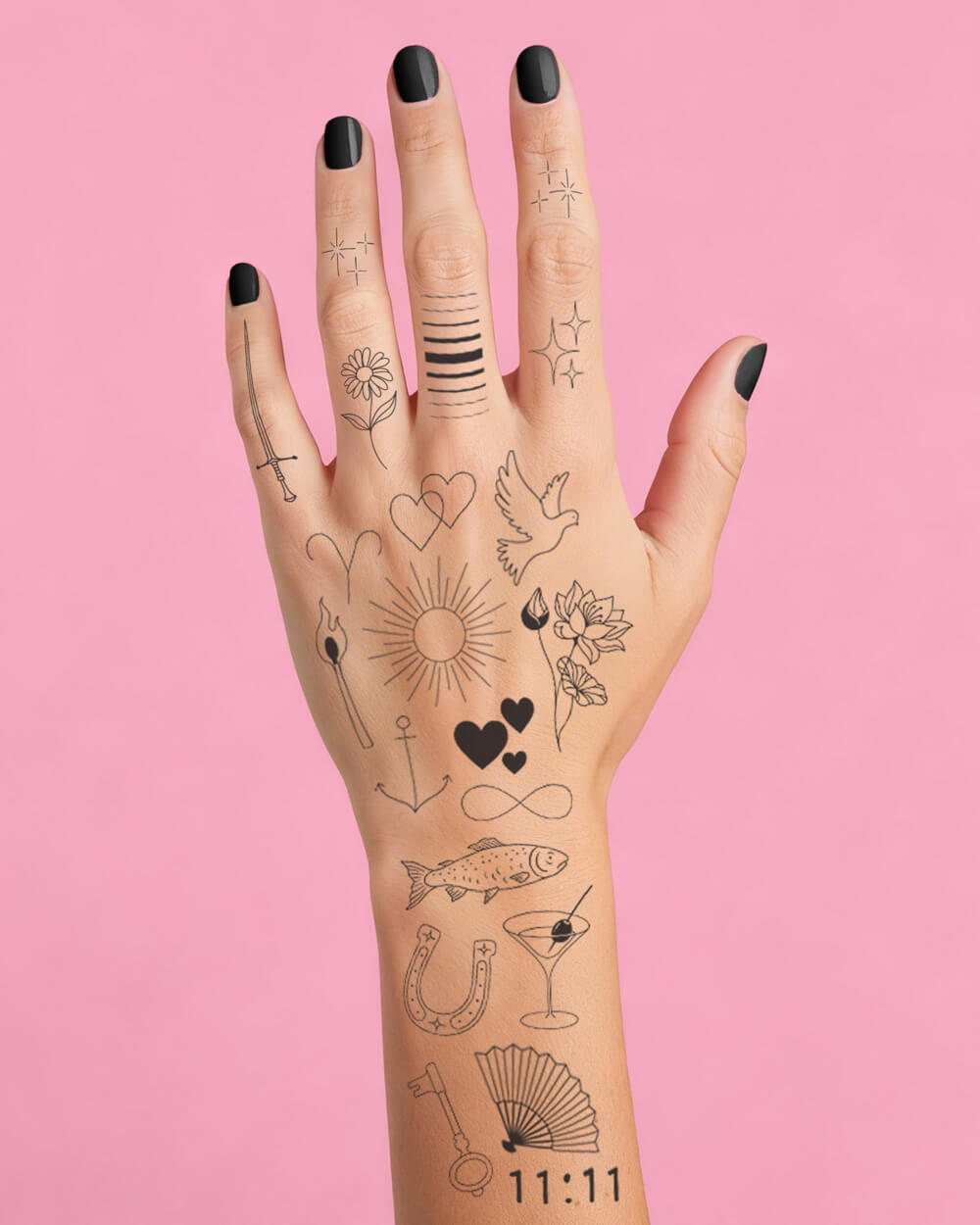 Fine Line Tattoos - 4 tattoo sheets