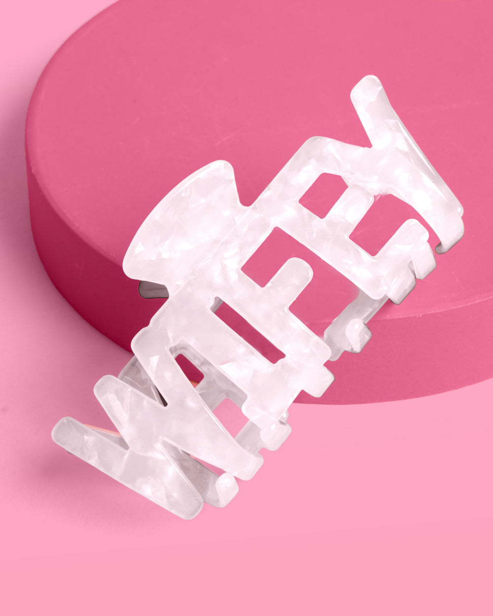 Wifey Claw Clip - white acrylic claw clip