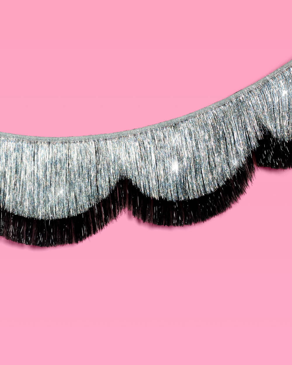 Silver Lining Scallop Fringe - scalloped banner