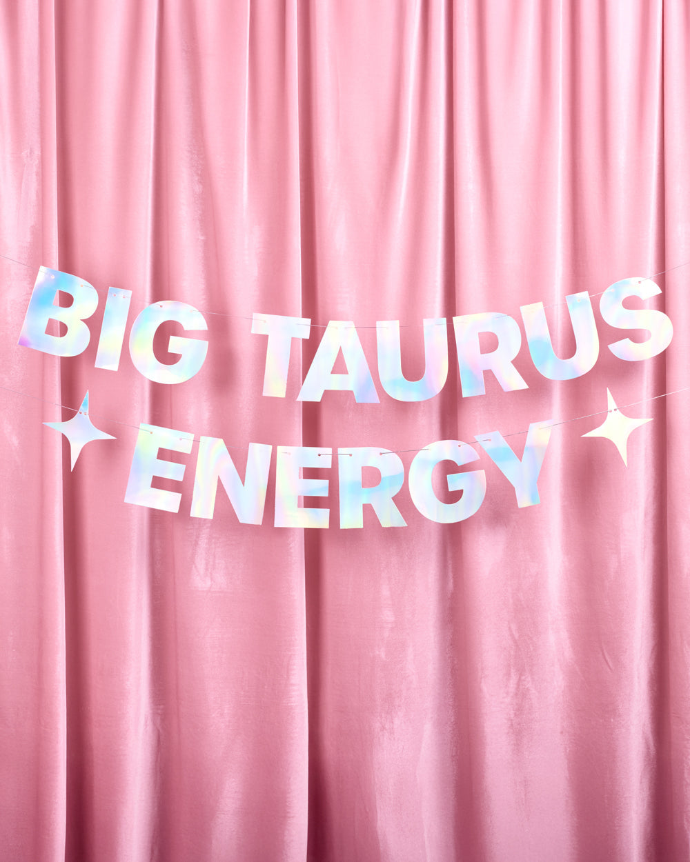 Big Taurus Energy Banner - iridescent foil banner