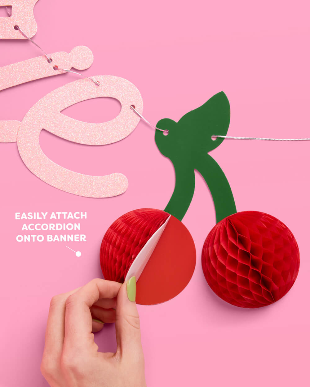 Ma Cherie Banner - 3D glitter banner