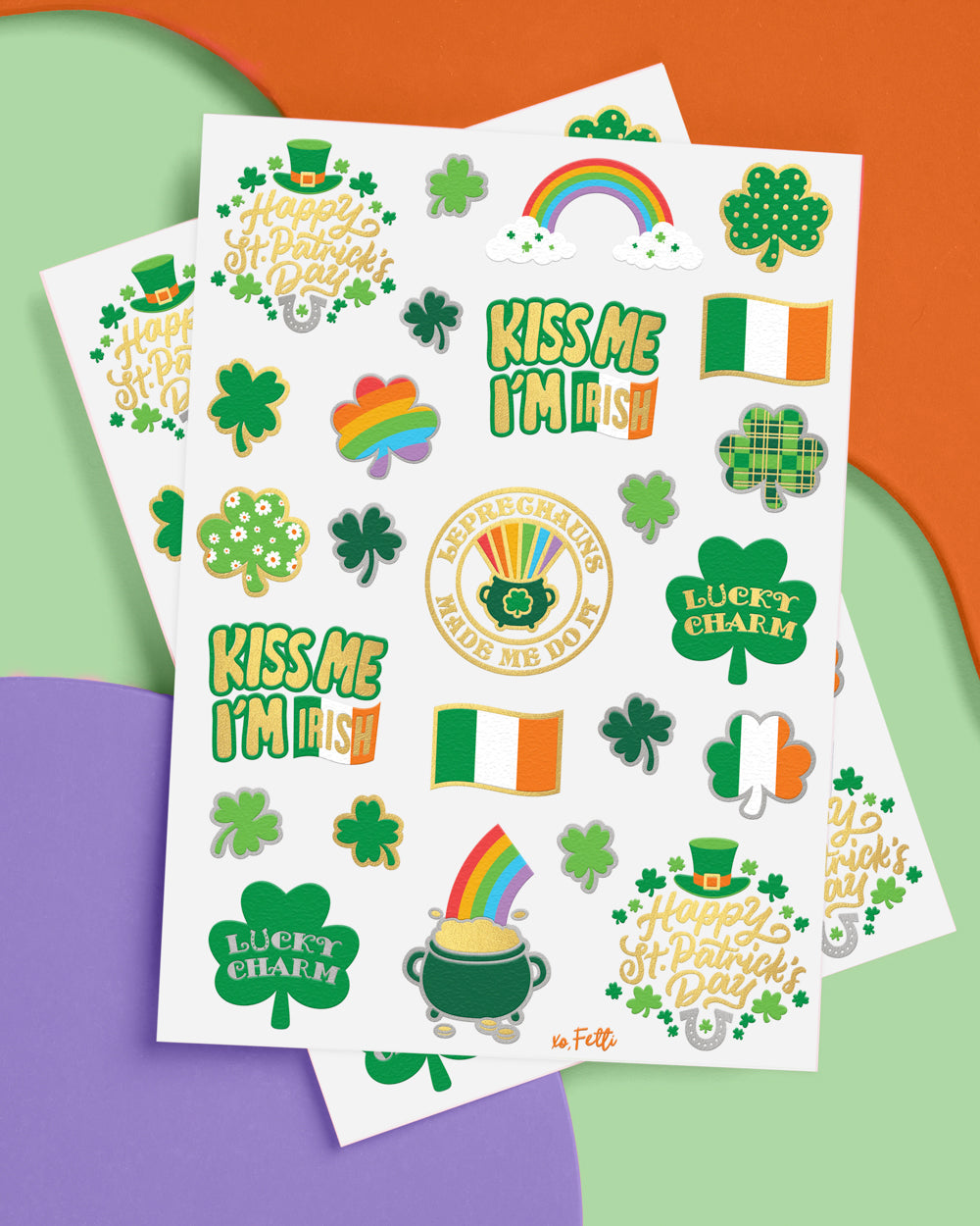 Kiss Me Tats - 50 foil temporary tattoos