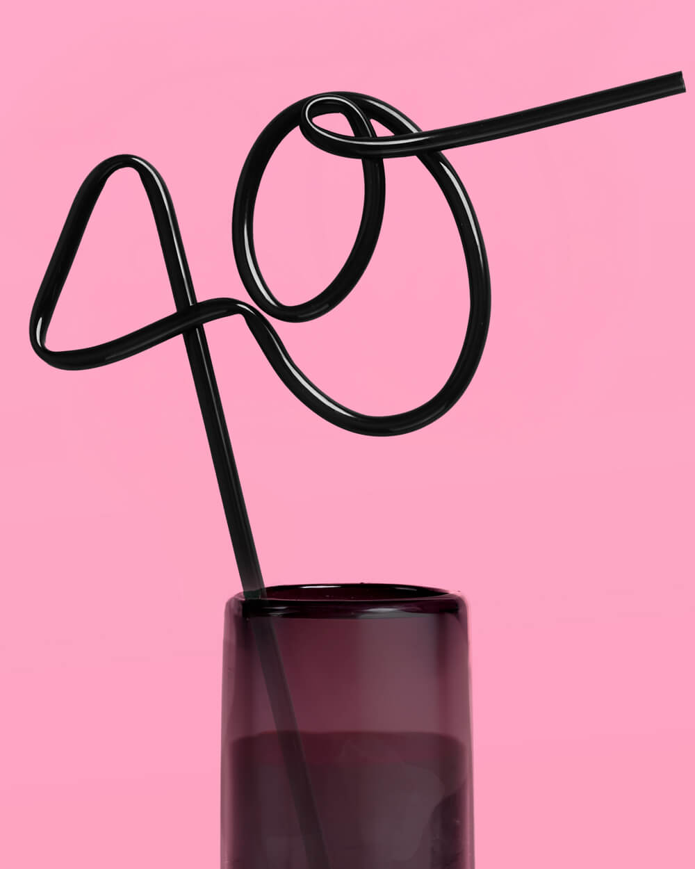 40 XL Straw - matte black straw