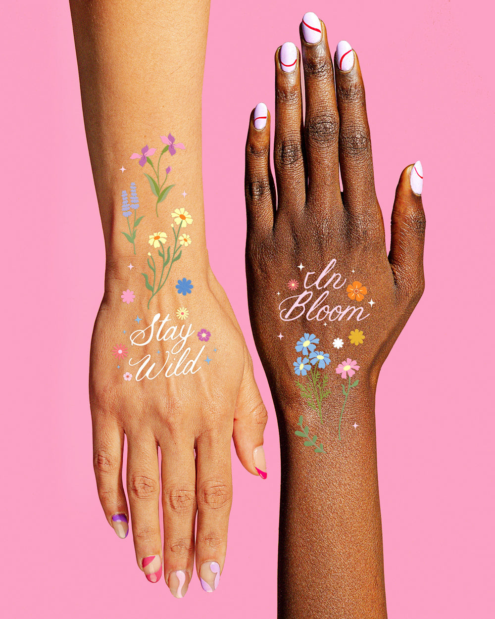 Wildflower Tats - 104 temporary tattoos