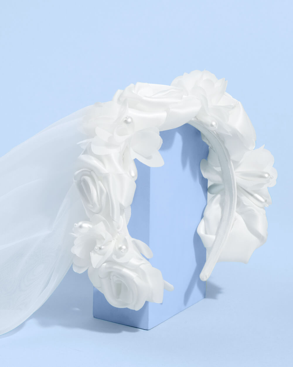 The Rosette Veil - premium headband w. tulle veil