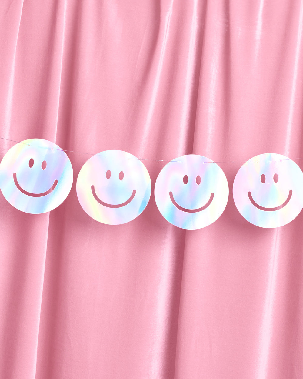 Smiley Banner - iridescent foil banner