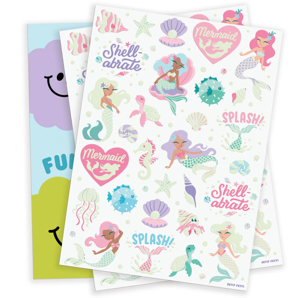 Mermaid Glo Tats - 48 glow in the dark tattoos