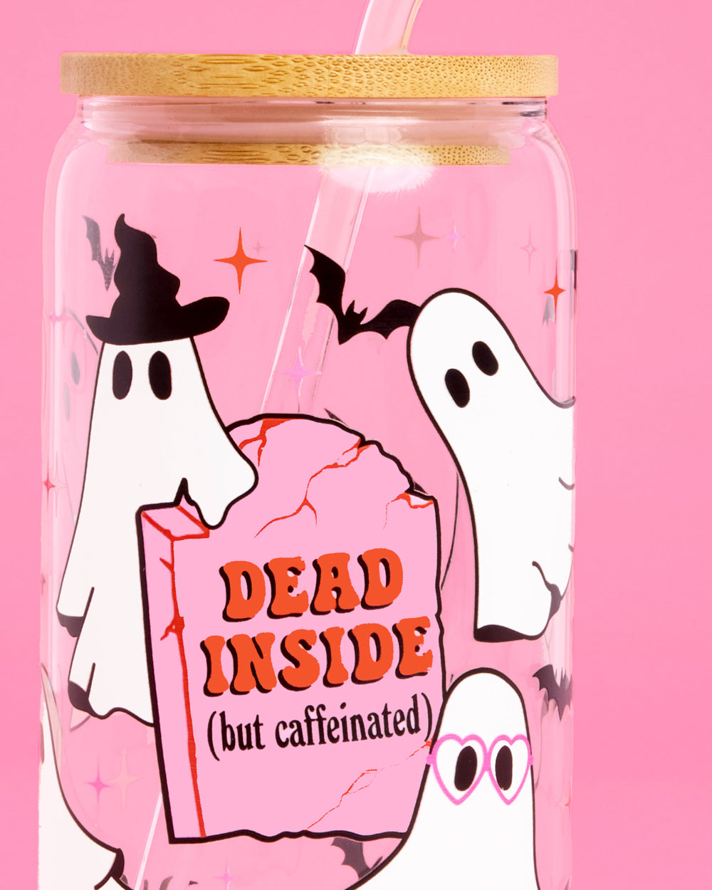 Halloween Ghost Tumbler - 16oz tumbler + straw set