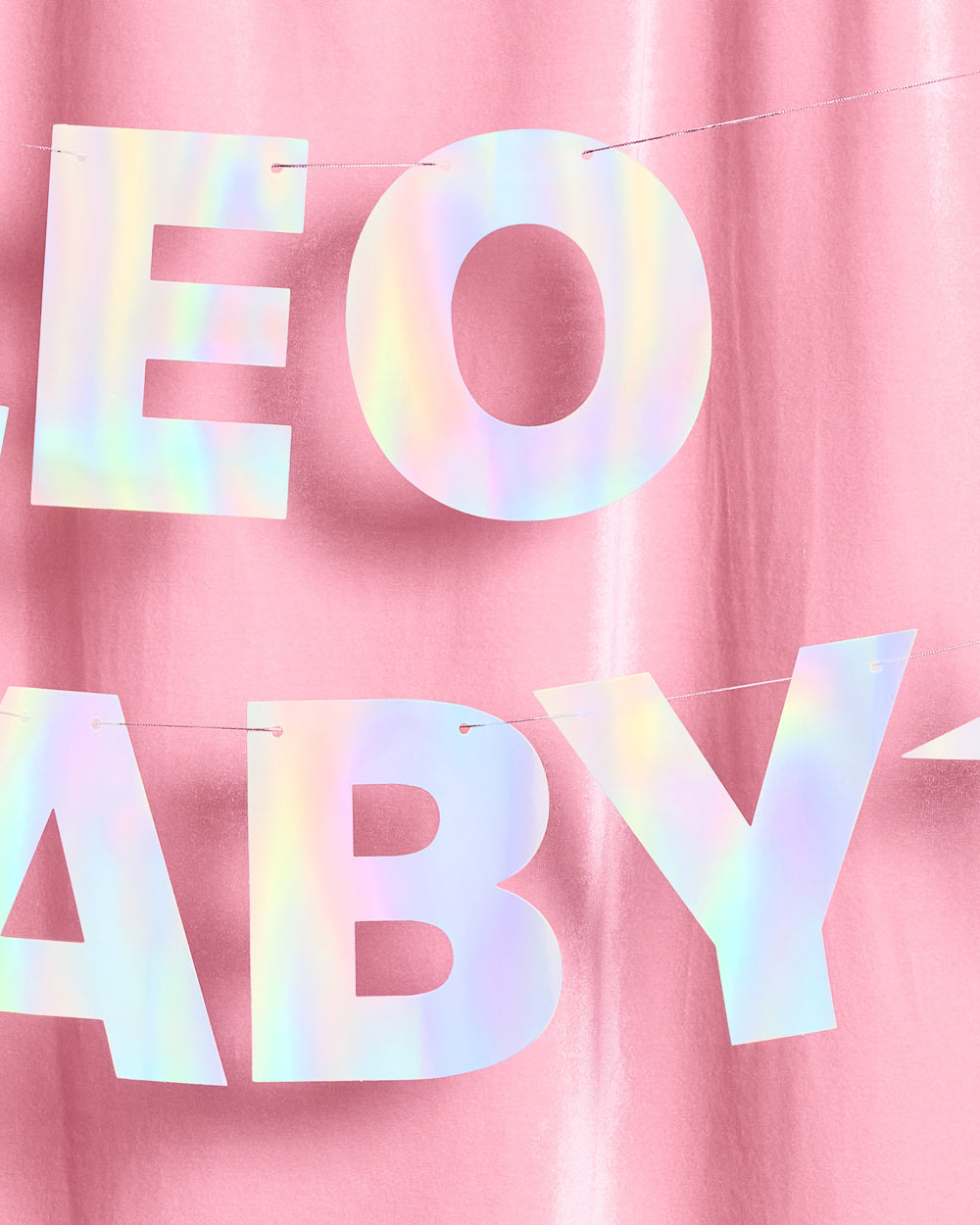 Leo Baby Banner - iridescent foil banner