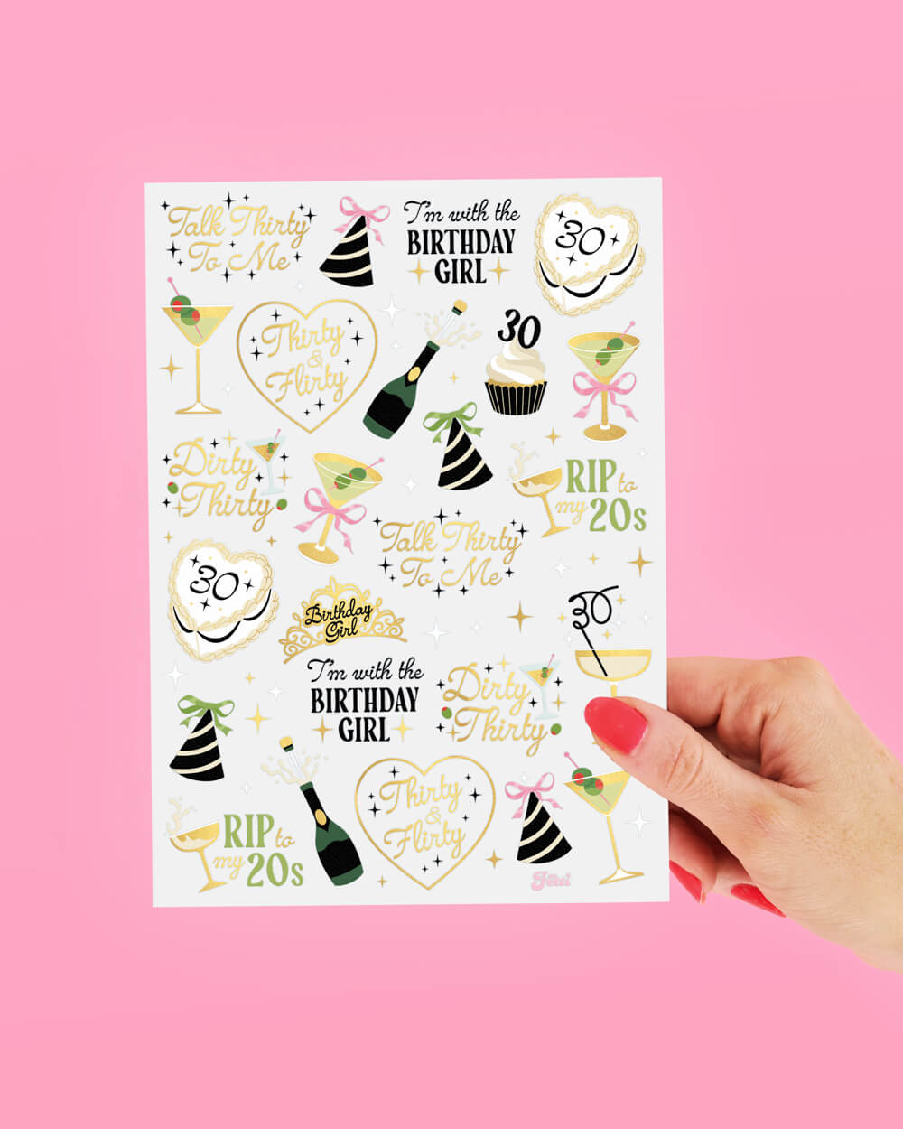 Dirty 30 Bday Tats - 50 temporary tattoos