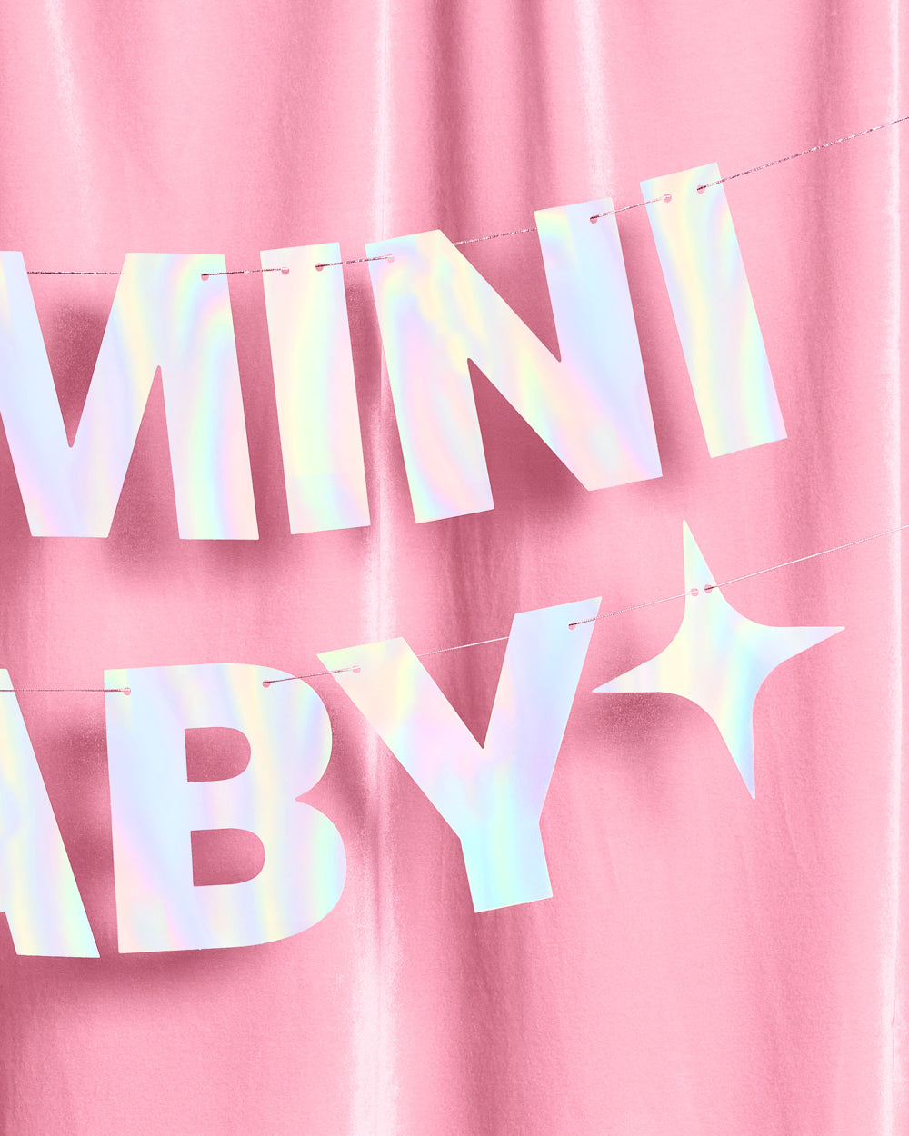 Gemini Baby Banner - iridescent foil banner