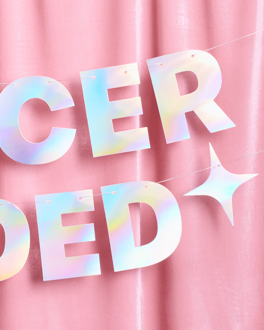 Cancer Coded Banner - iridescent foil banner