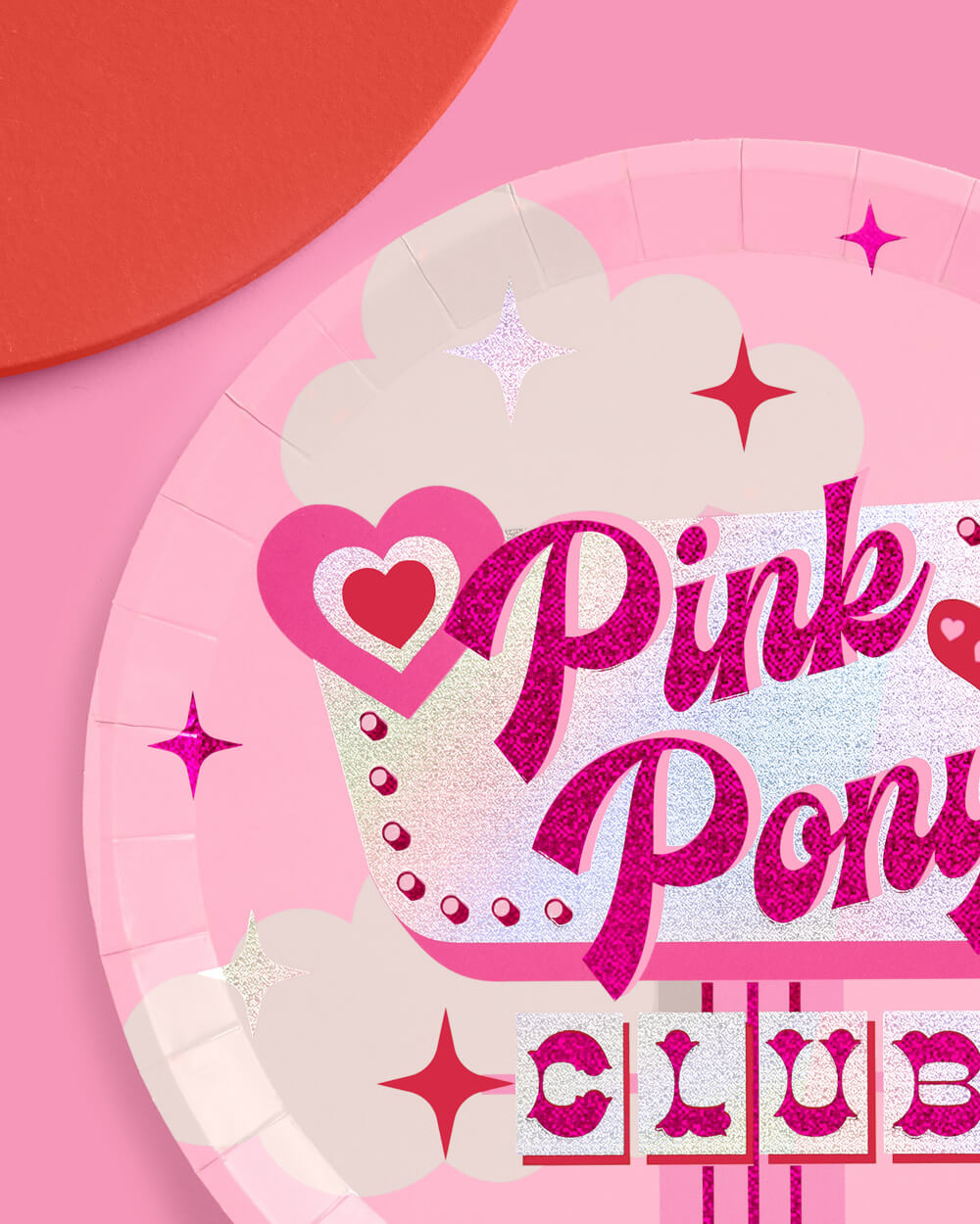 Pink Pony Club Plates - 24 paper plates