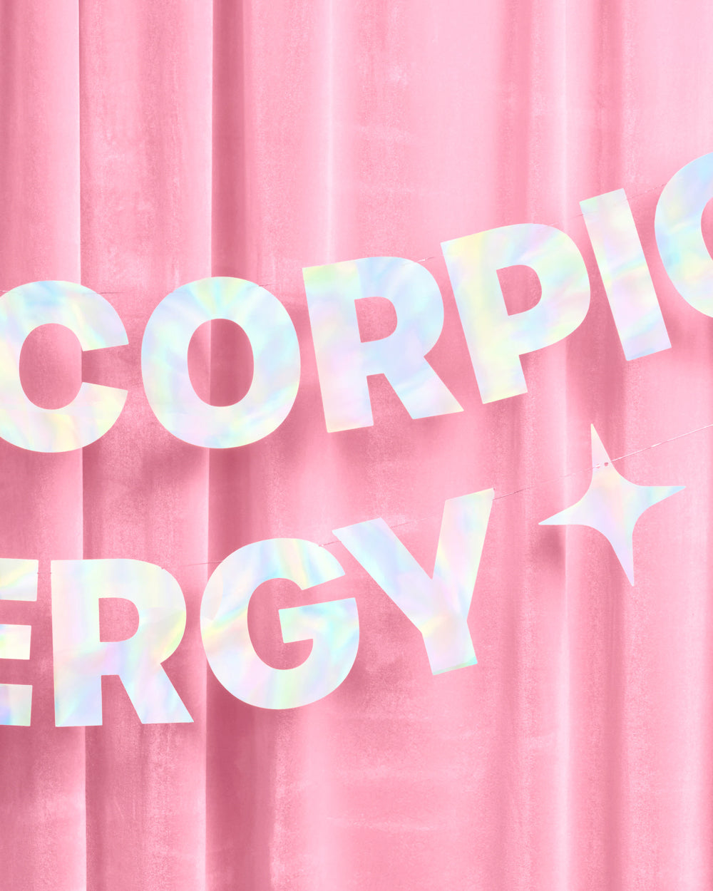Big Scorpio Energy Banner - iridescent foil banner