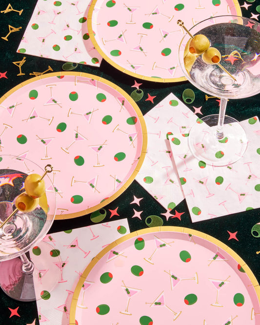 Martini Plates - 25 paper plates