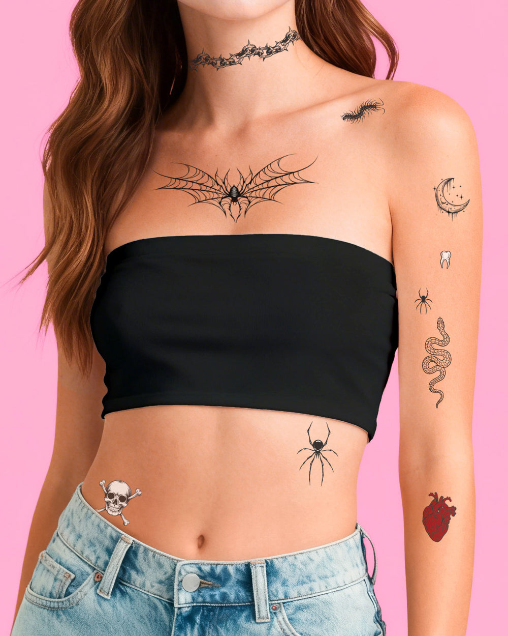 Goth Glam Tattoos - 48 temporary tattoos