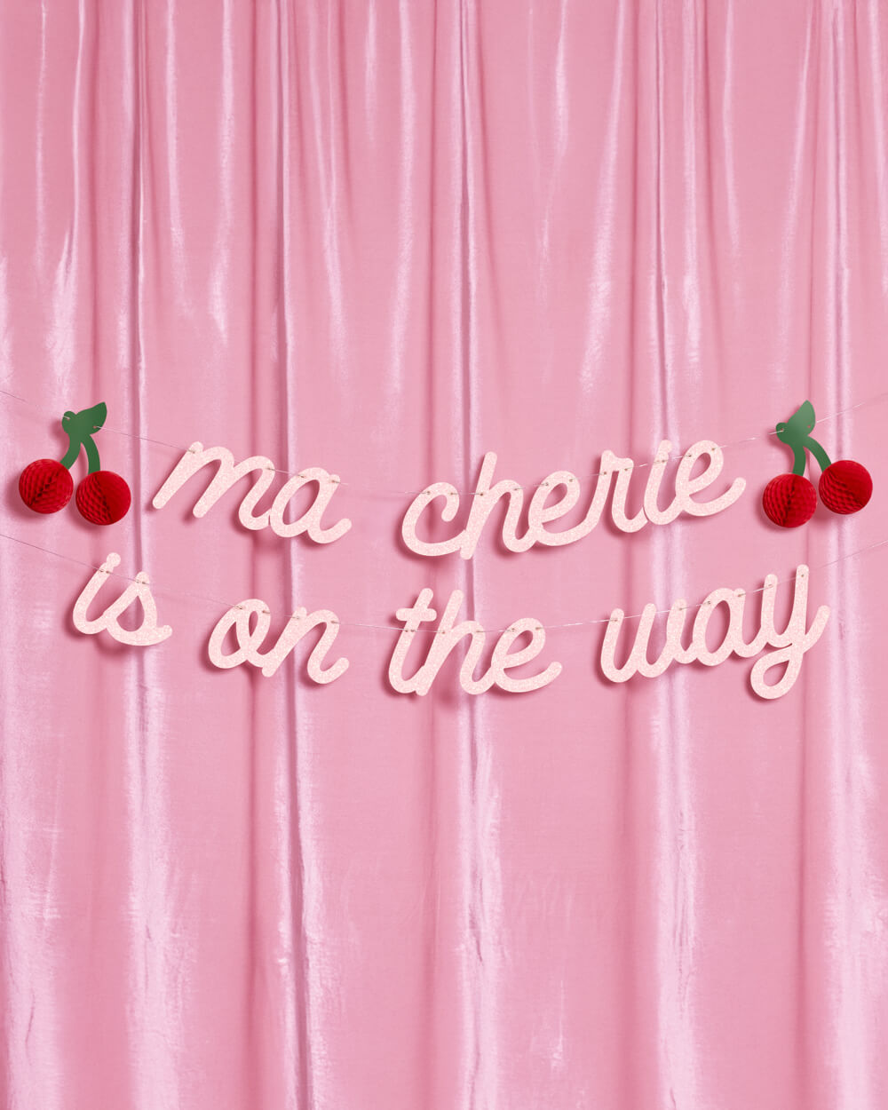 Ma Cherie Banner - 3D glitter banner