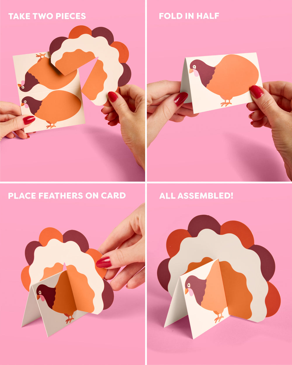 Turkey Time Place Cards - 12 place cards