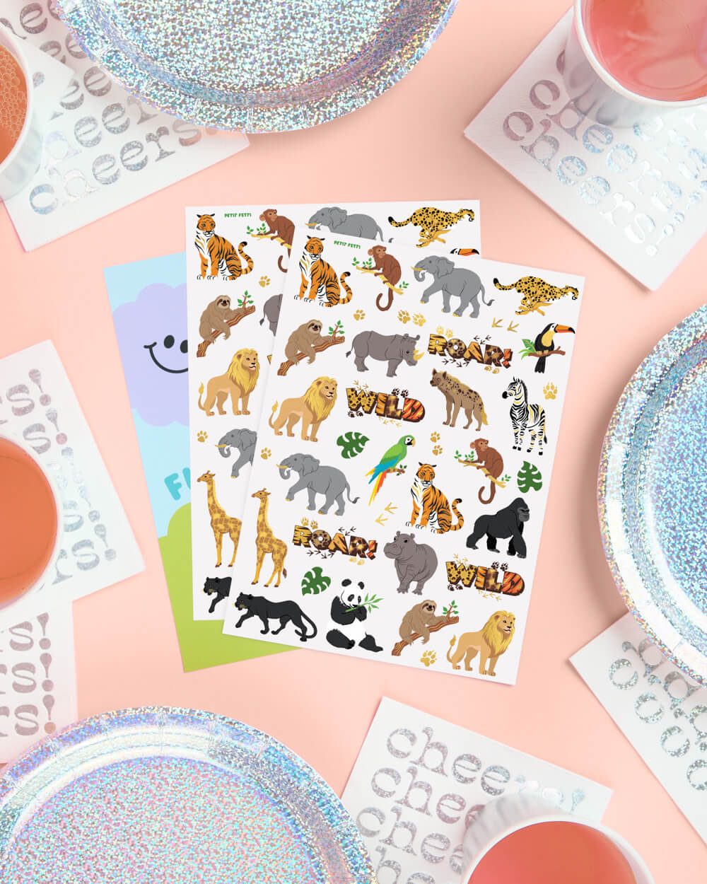 Jungle Animal Tattoos - 56 temporary tattoos