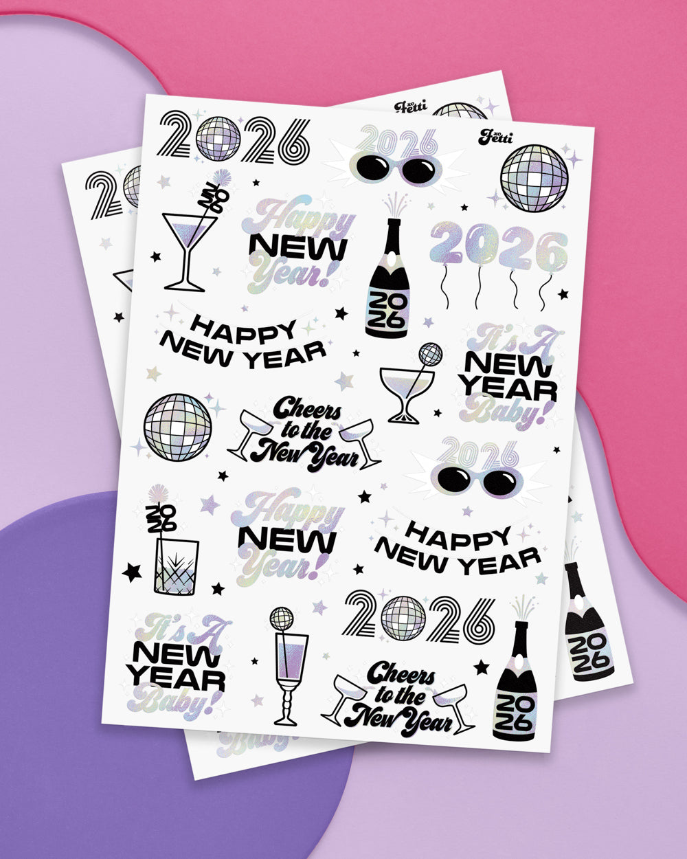 NYE 🪩Tats - 40 foil temporary tattoos