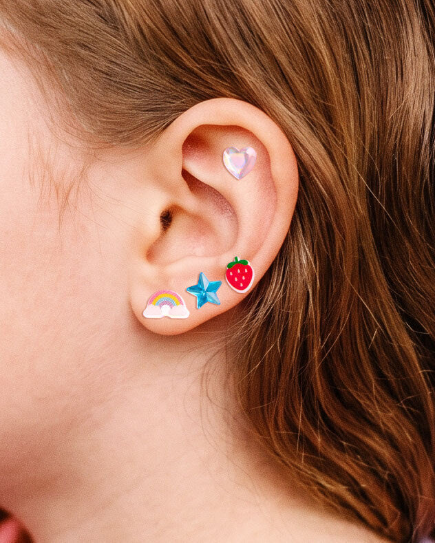 Girly Stick On Earrings - 65 sets, 130 pieces