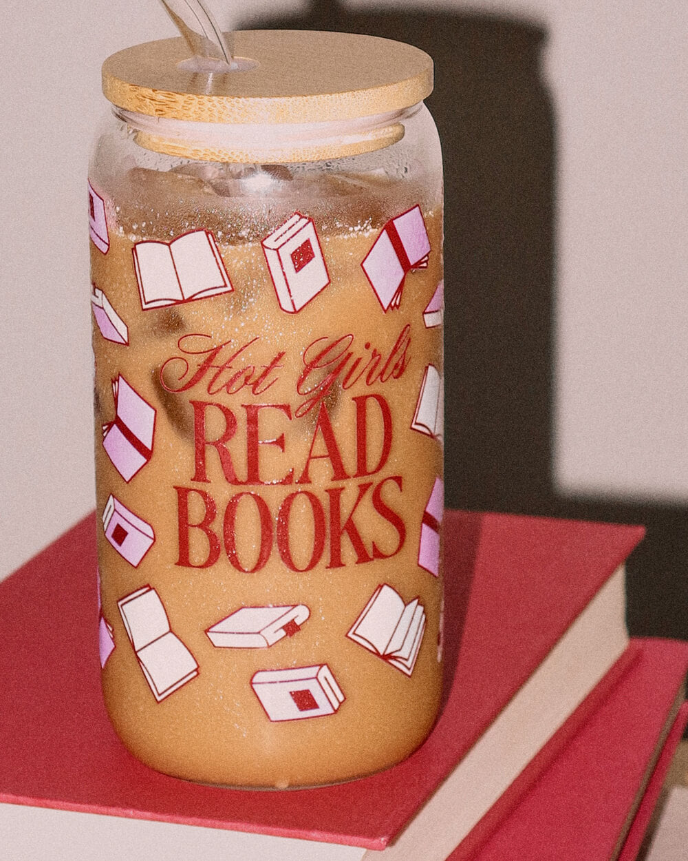 Hot Girls Read Books Tumbler - 16oz tumbler + straw set
