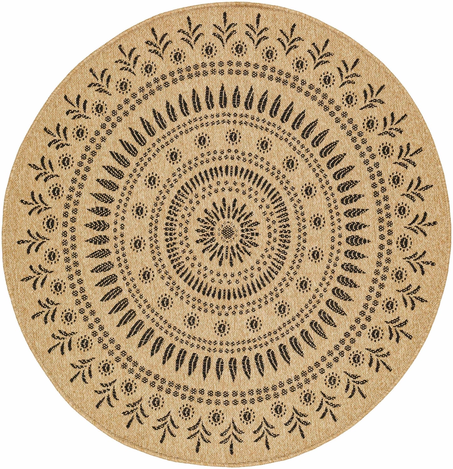 Beata Round Faux Jute Outdoor Rug - Clearance