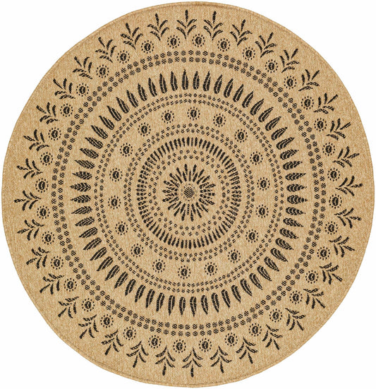 Beata Round Faux Jute Outdoor Rug - Clearance